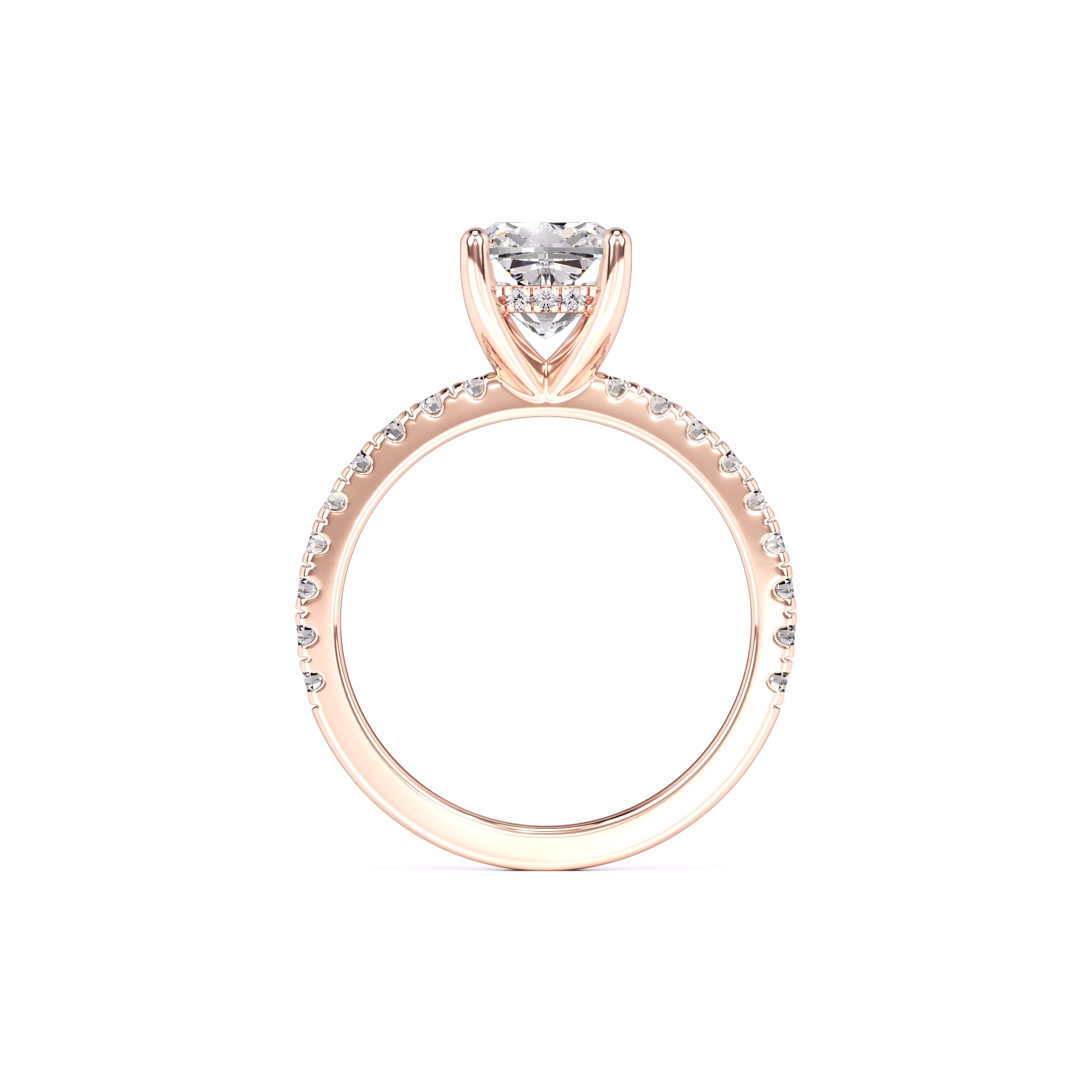 Eliza Moissanite & Lab Grown Diamond Ring | Rose Gold | 4