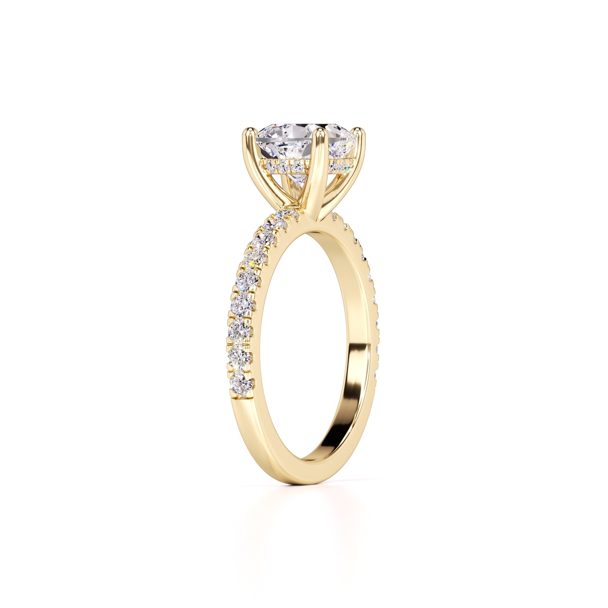 Eliza Lab Grown Diamond Ring | Yellow Gold | 3