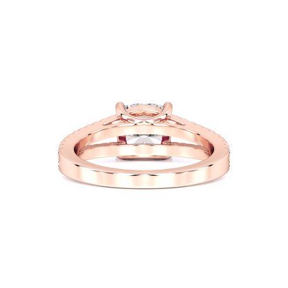 Elle Moissanite & Lab Grown Diamond Ring | Rose Gold | 3