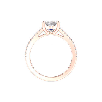 Elle Moissanite & Lab Grown Diamond Ring | Rose Gold | 4