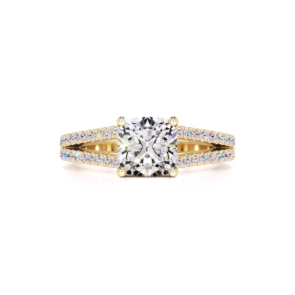 Elle Moissanite & Lab Grown Diamond Ring | Yellow Gold | 1