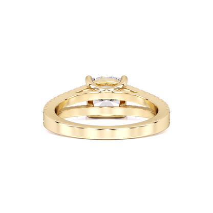 Elle Moissanite & Lab Grown Diamond Ring | Yellow Gold | 3
