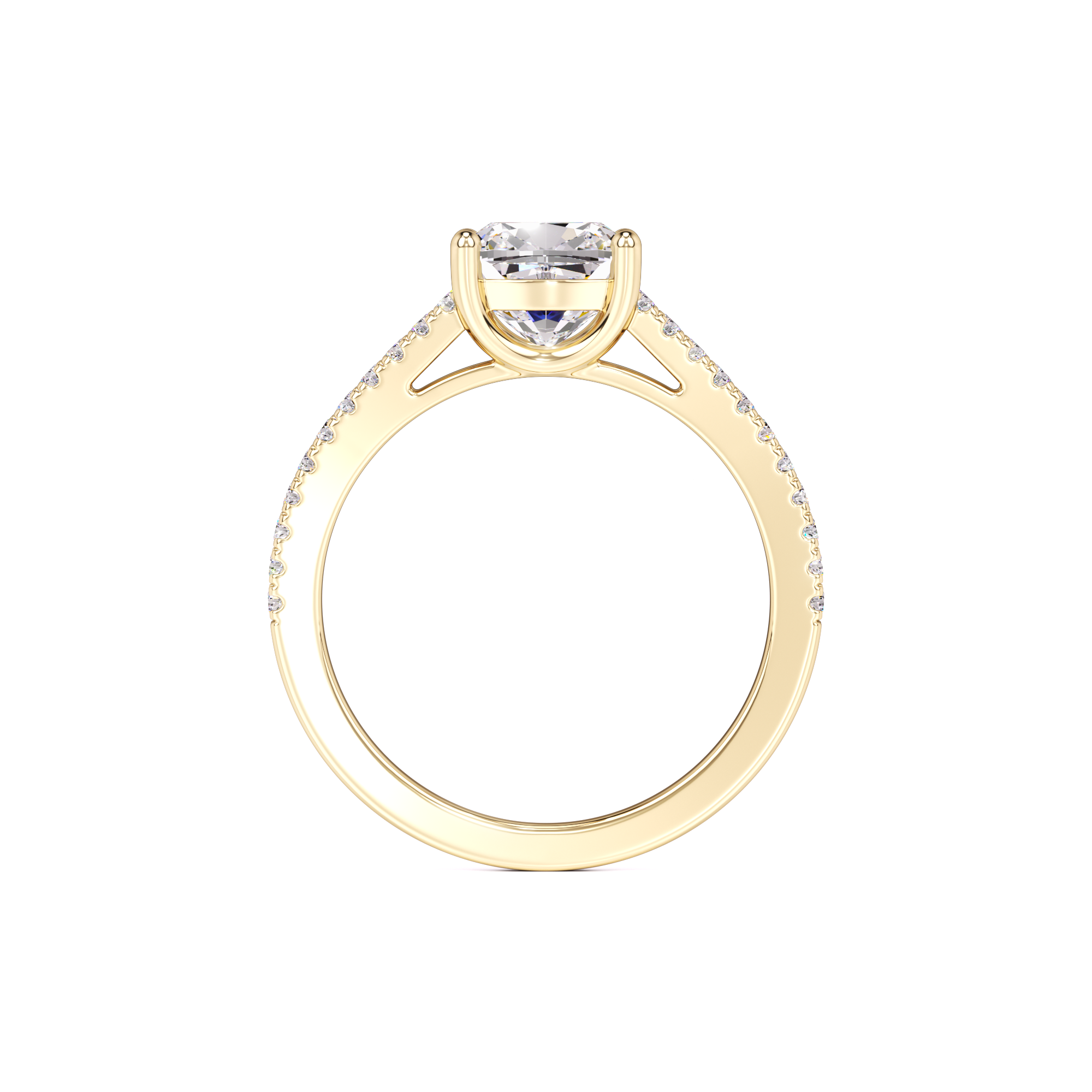 Elle Moissanite & Lab Grown Diamond Ring | Yellow Gold | 4