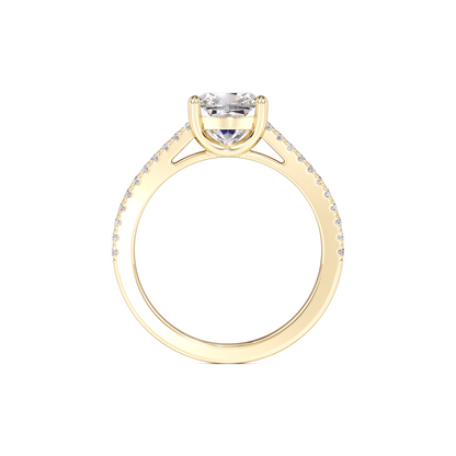 Elle Moissanite & Lab Grown Diamond Ring | Yellow Gold | 4