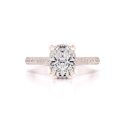 Everleigh Moissanite & Lab Grown Diamond Ring | Rose Gold | 1