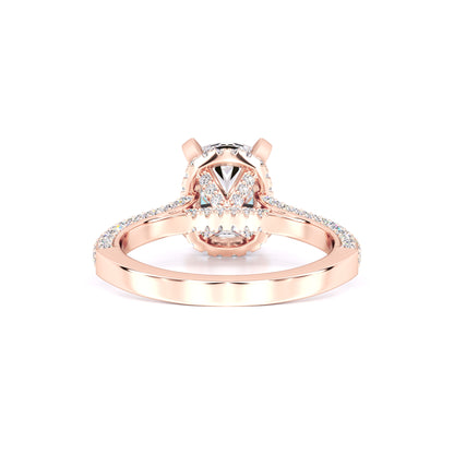 Everleigh Moissanite & Lab Grown Diamond Ring | Rose Gold | 3