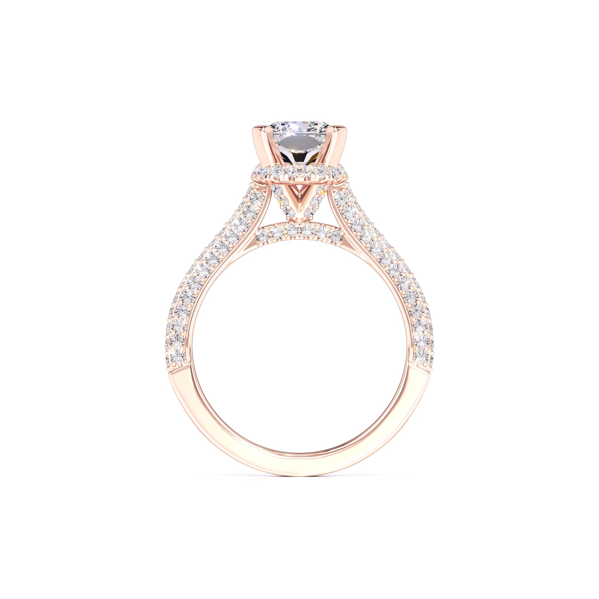 Everleigh Moissanite & Lab Grown Diamond Ring | Rose Gold | 4