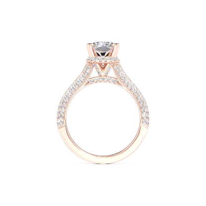 Everleigh Moissanite & Lab Grown Diamond Ring | Rose Gold | 4