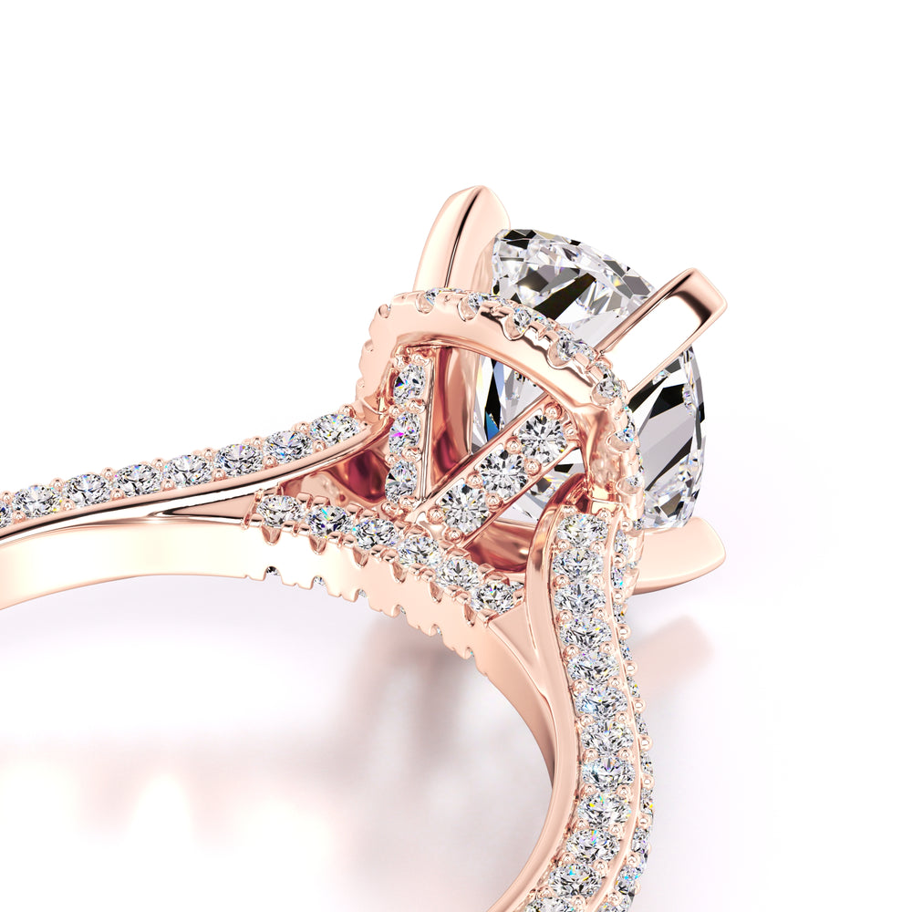 Everleigh Moissanite & Lab Grown Diamond Ring | Rose Gold | 2