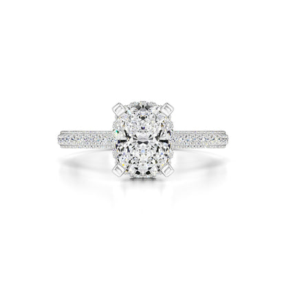 Everleigh Moissanite & Lab Grown Diamond Ring | White Gold | 1