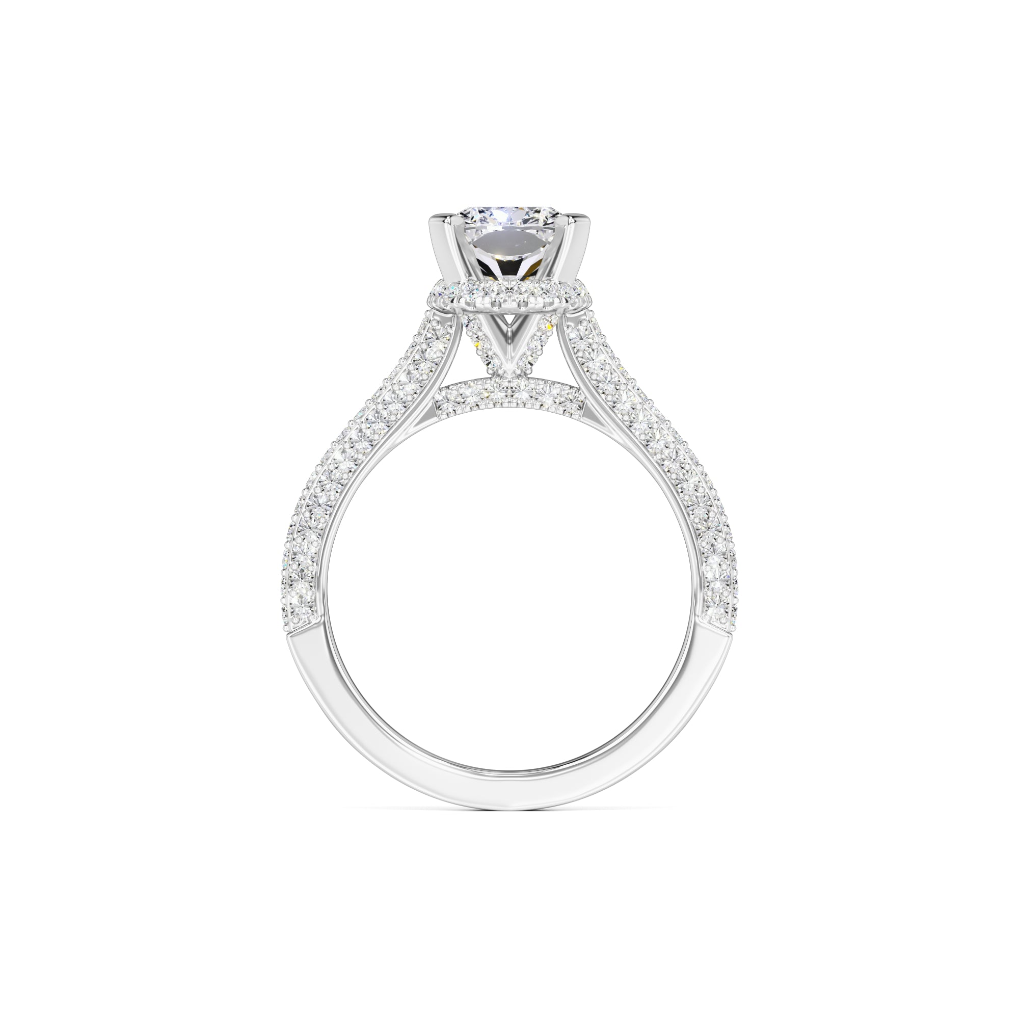 Everleigh Moissanite & Lab Grown Diamond Ring | White Gold | 4
