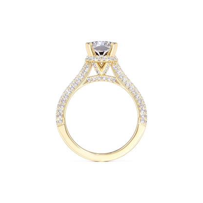 Everleigh Moissanite & Lab Grown Diamond Ring | Yellow Gold | 4