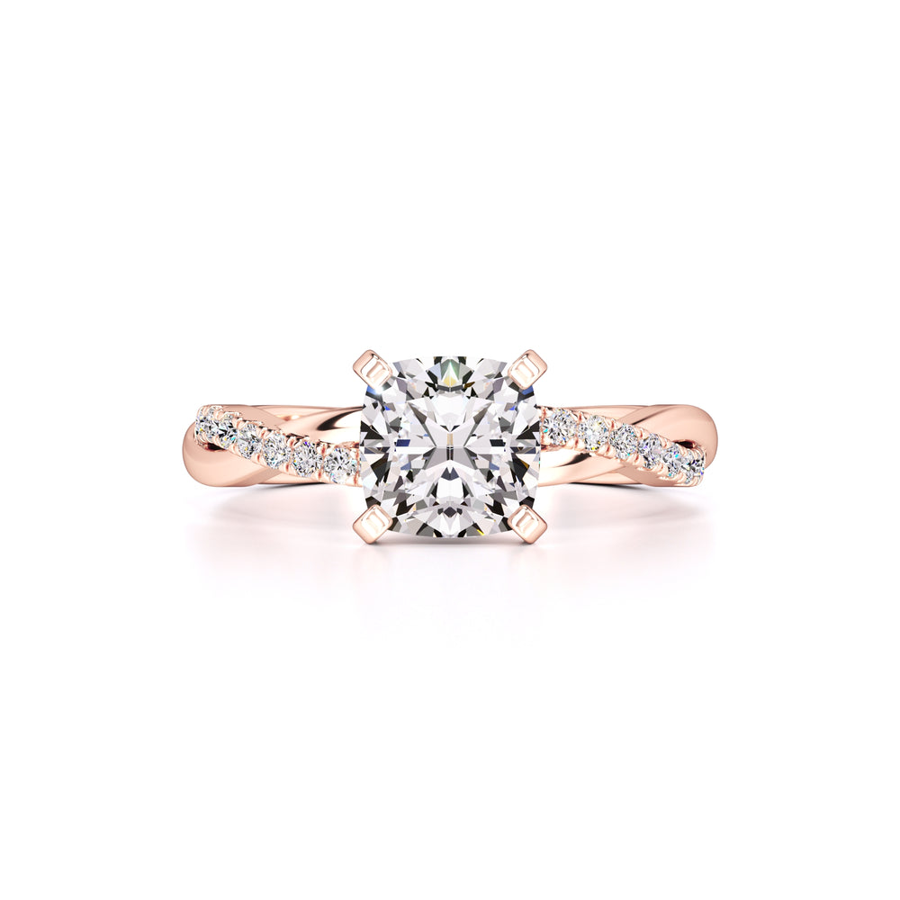 Lyla Moissanite & Lab Grown Diamond Ring | Rose Gold | 1