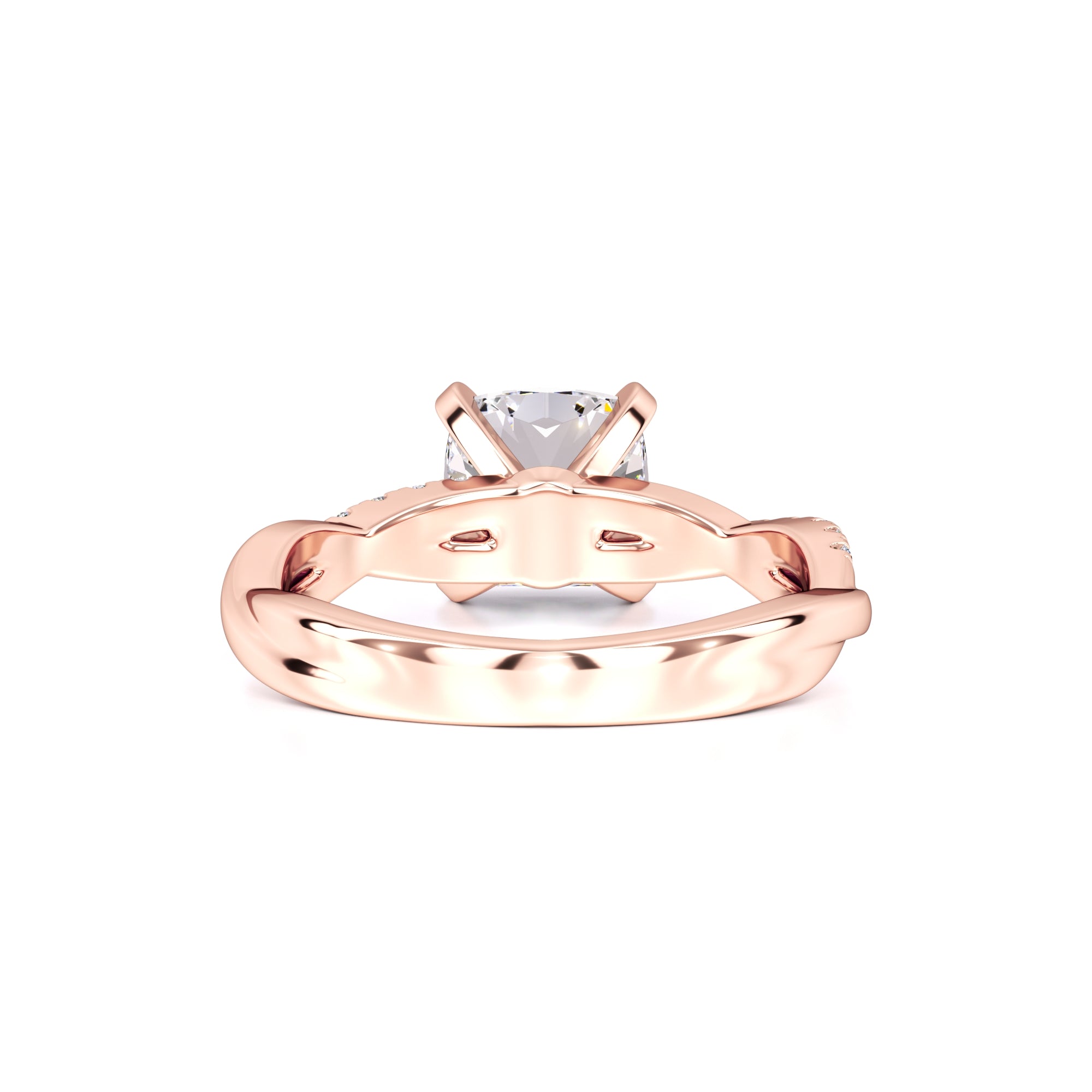 Lyla Moissanite & Lab Grown Diamond Ring | Rose Gold | 3