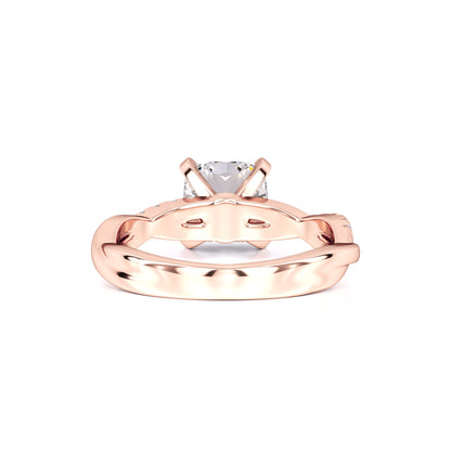 Lyla Moissanite & Lab Grown Diamond Ring | Rose Gold | 3