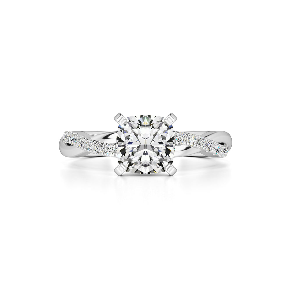Lyla Moissanite & Lab Grown Diamond Ring | White Gold | 1