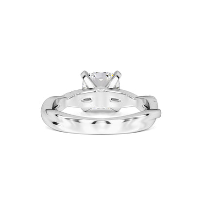 Lyla Moissanite & Lab Grown Diamond Ring | White Gold | 3