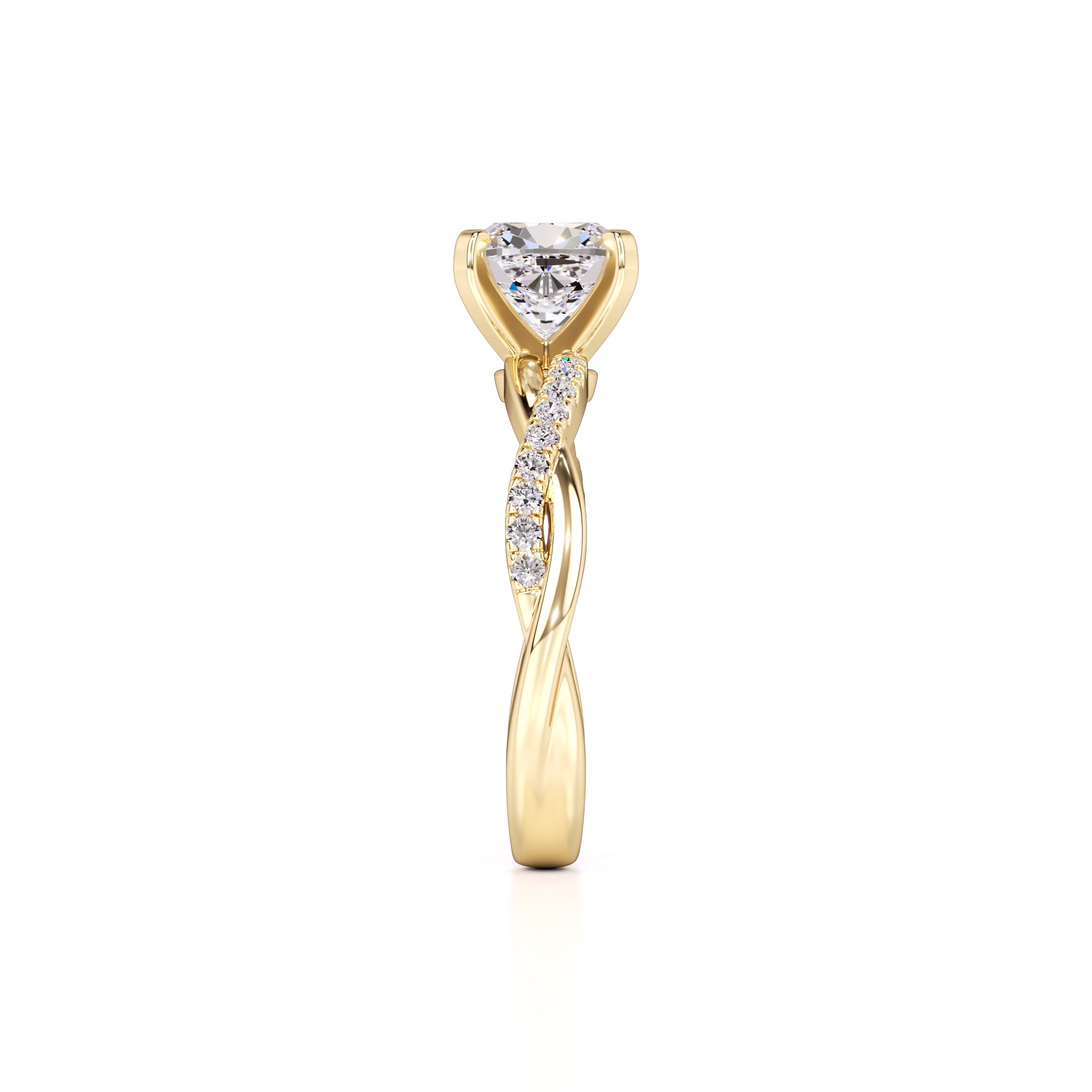 Lyla Lab Grown Diamond Ring | Yellow Gold | 4