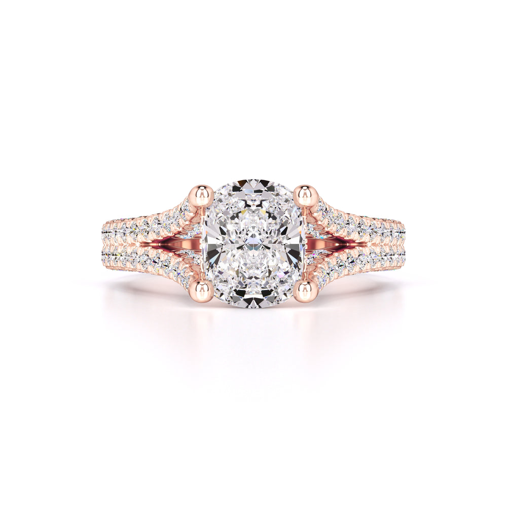 Rylee Moissanite & Lab Grown Diamond Ring | Rose Gold | 1