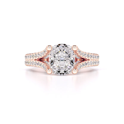 Rylee Moissanite & Lab Grown Diamond Ring | Rose Gold | 1