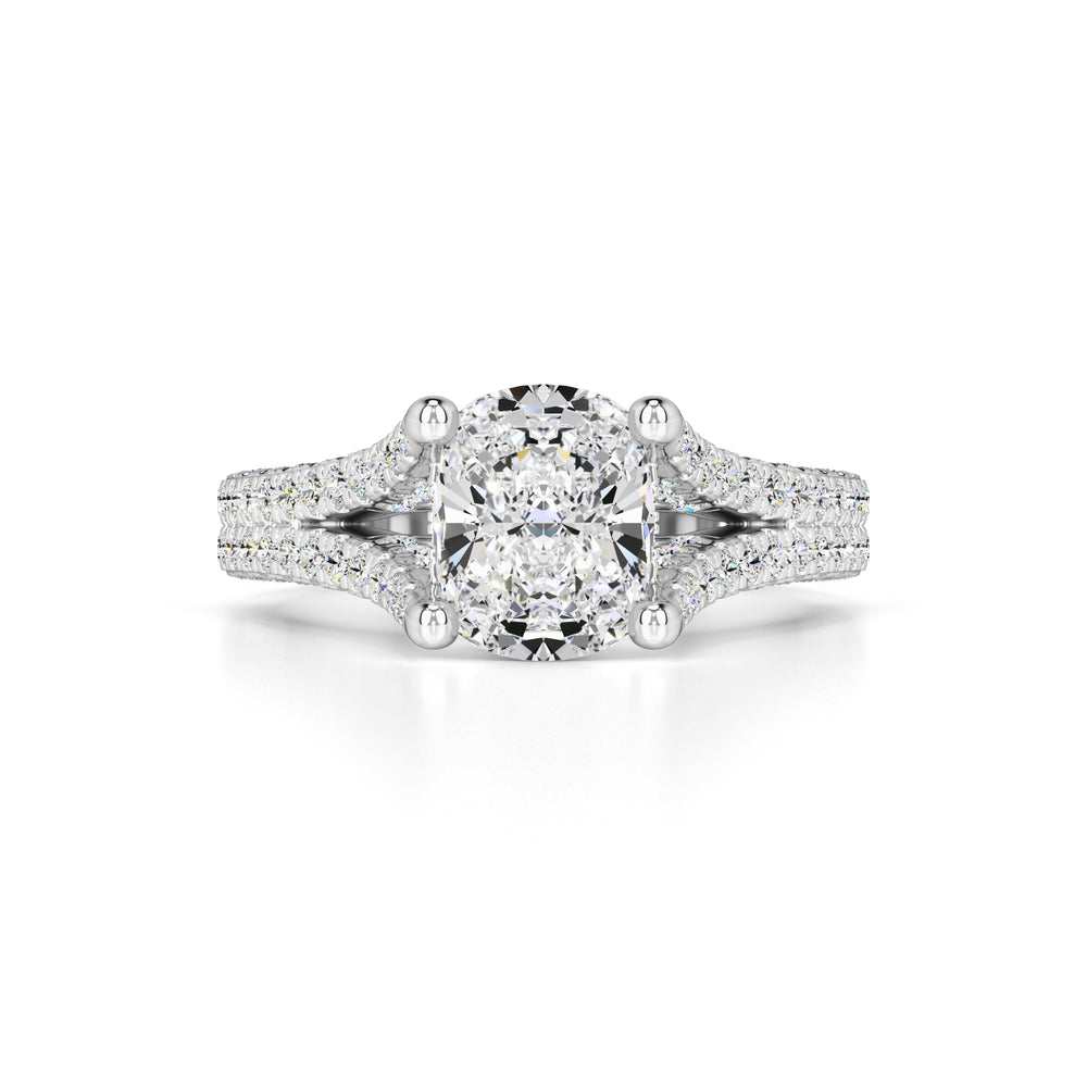 Rylee Moissanite & Lab Grown Diamond Ring | White Gold | 1