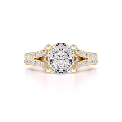 Rylee Moissanite & Lab Grown Diamond Ring | Yellow Gold | 1