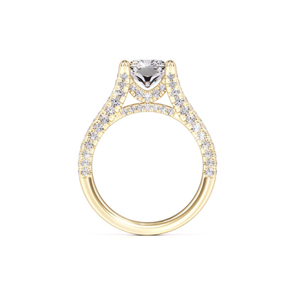 Rylee Moissanite & Lab Grown Diamond Ring | Yellow Gold | 4