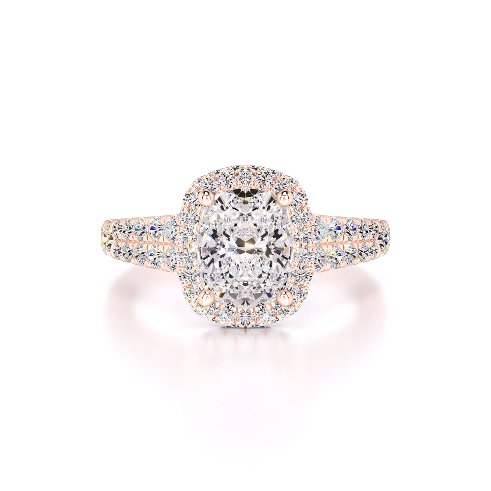 Lorelei Moissanite & Lab Grown Diamond Ring | Rose Gold | 1