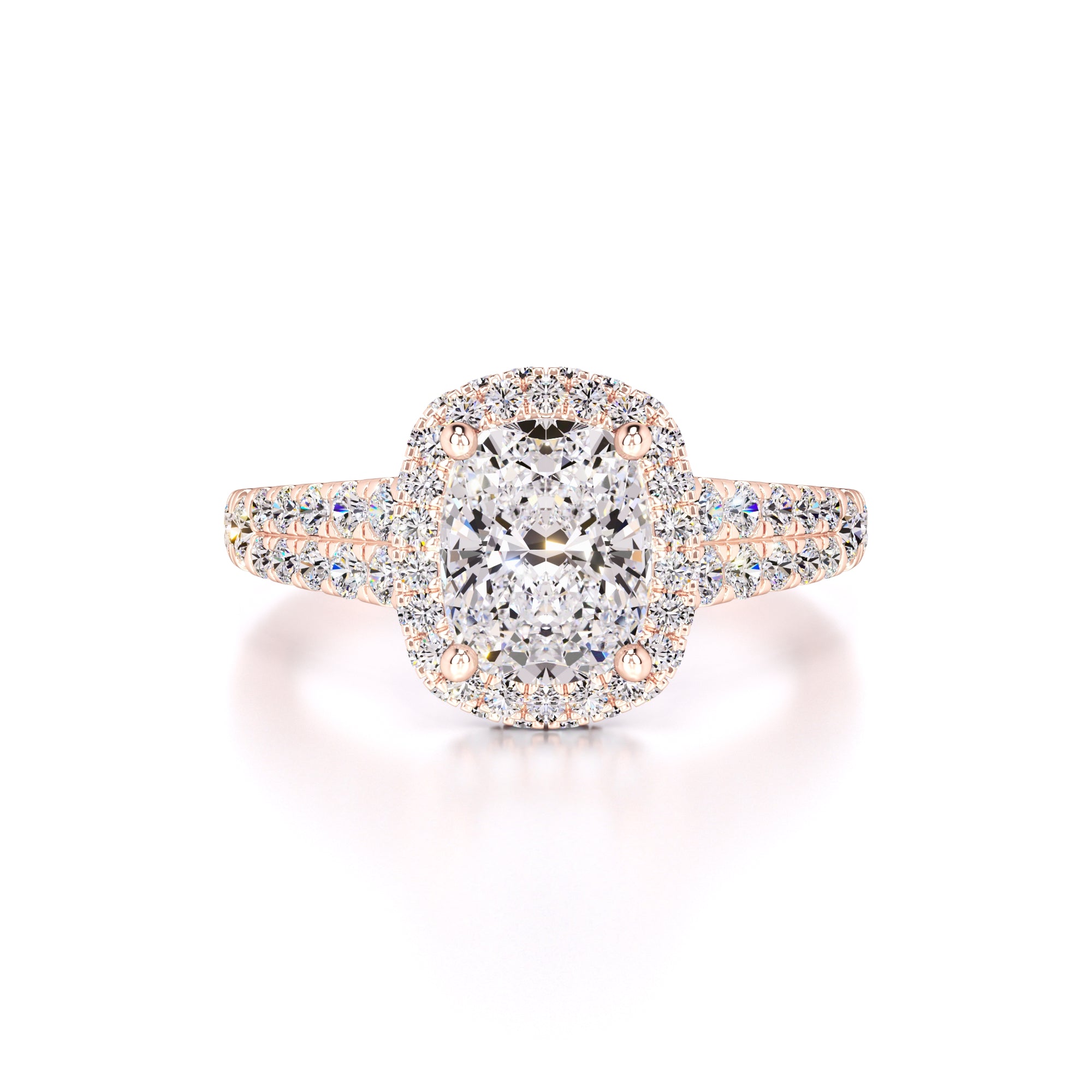 Lorelei Moissanite & Lab Grown Diamond Ring | Rose Gold | 1