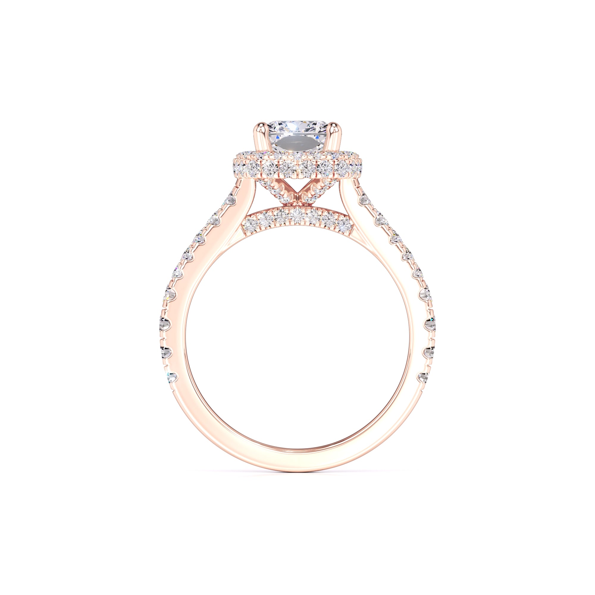 Lorelei Moissanite & Lab Grown Diamond Ring | Rose Gold | 4