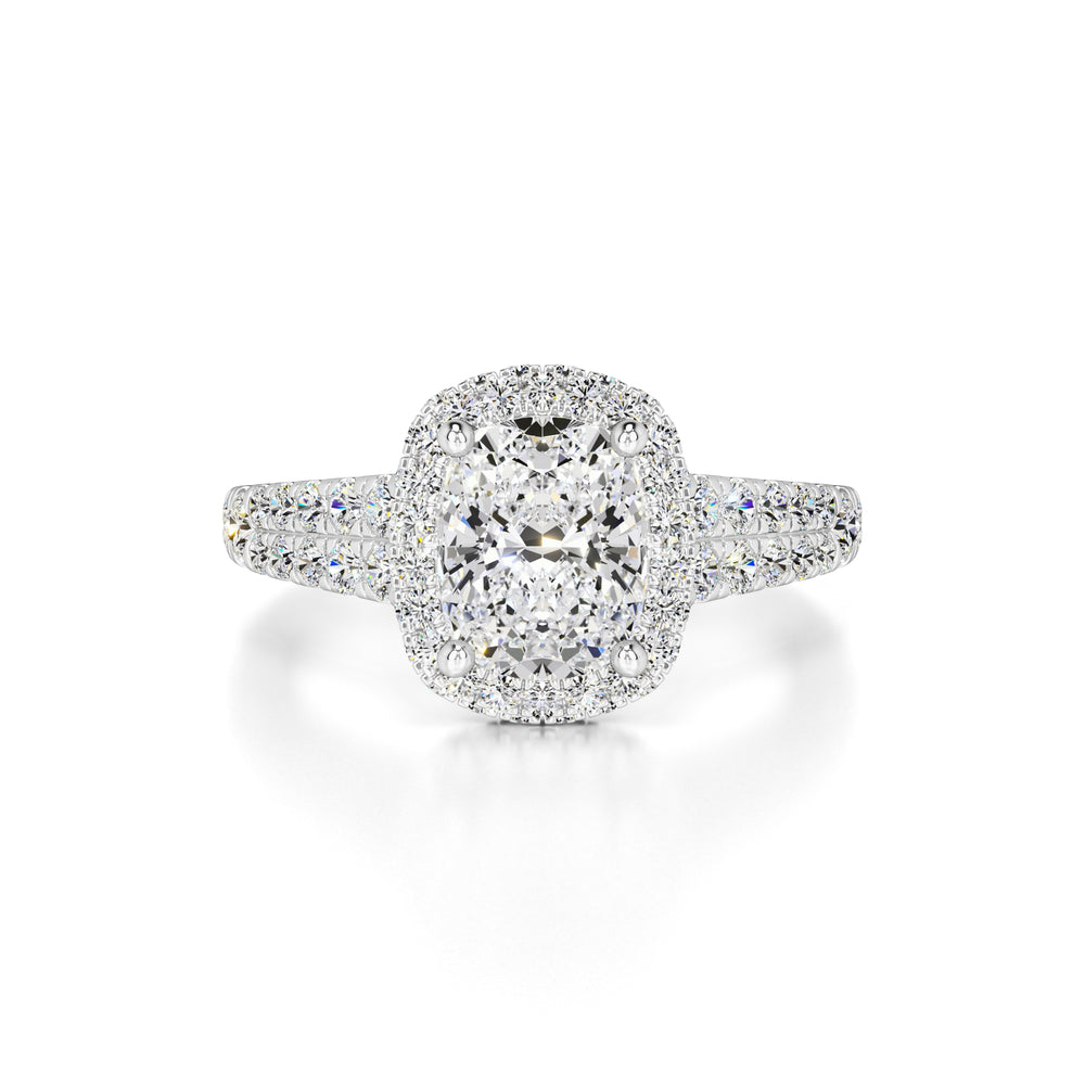 Lorelei Moissanite & Lab Grown Diamond Ring | White Gold | 1