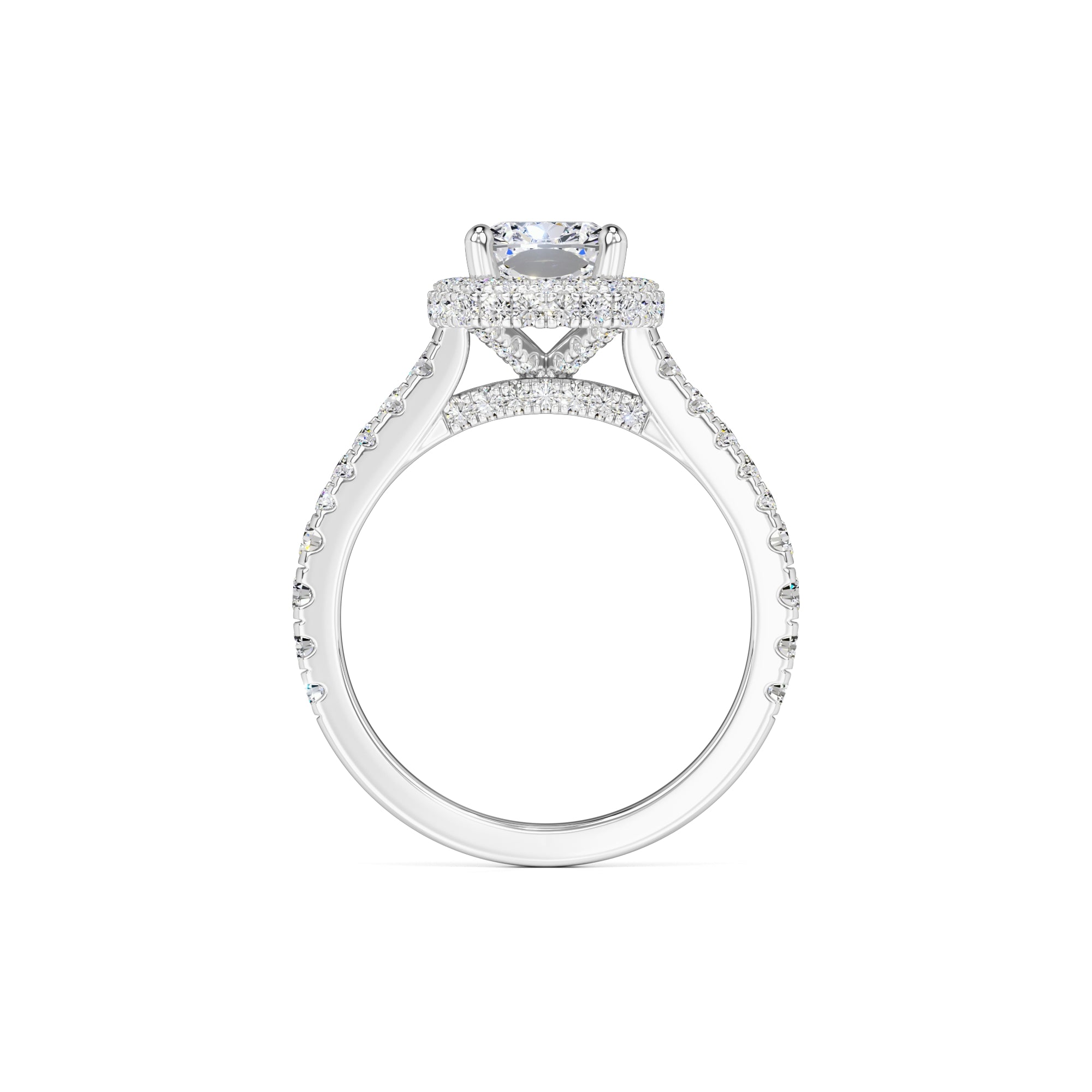 Lorelei Moissanite & Lab Grown Diamond Ring | White Gold | 4