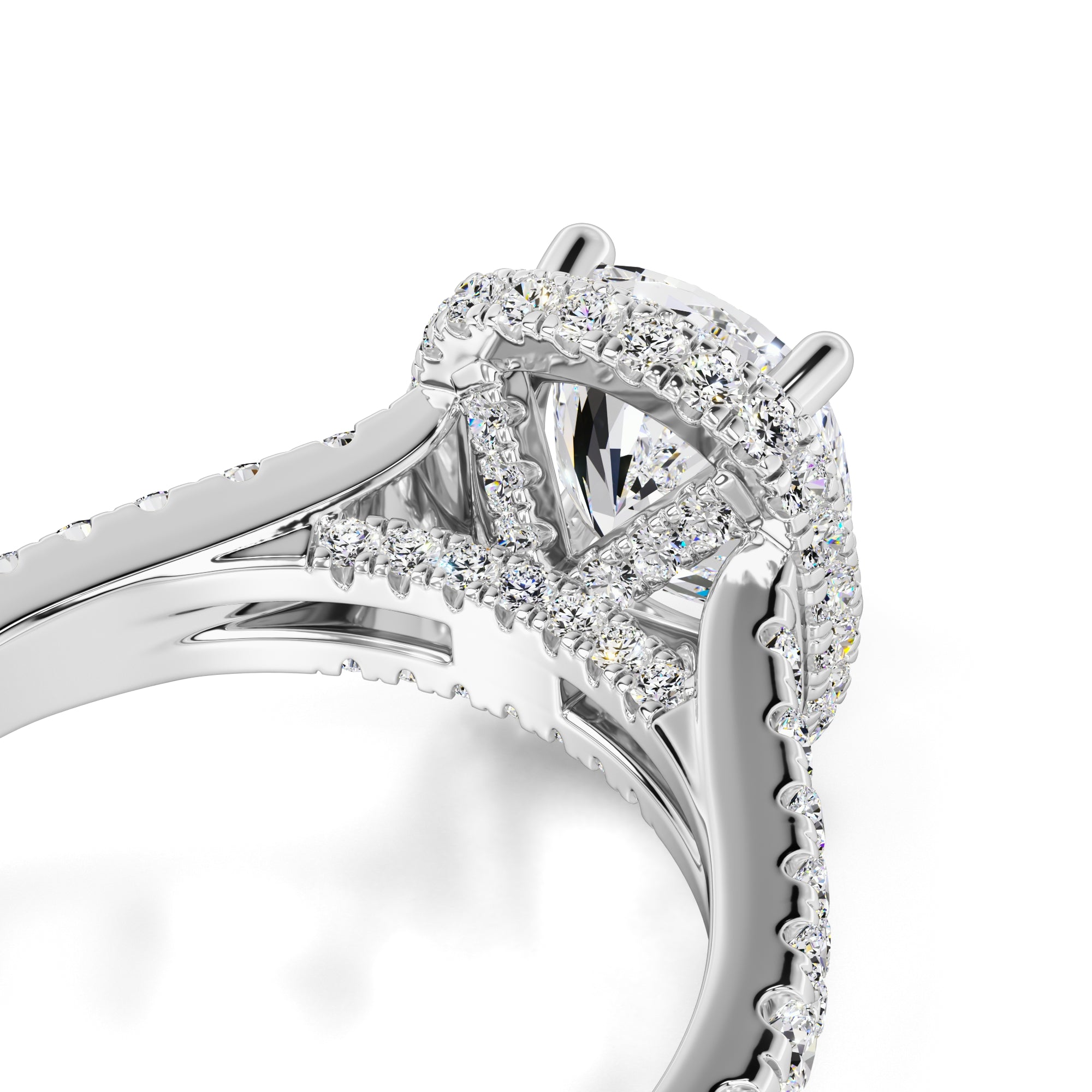Lorelei Moissanite & Lab Grown Diamond Ring | White Gold | 2