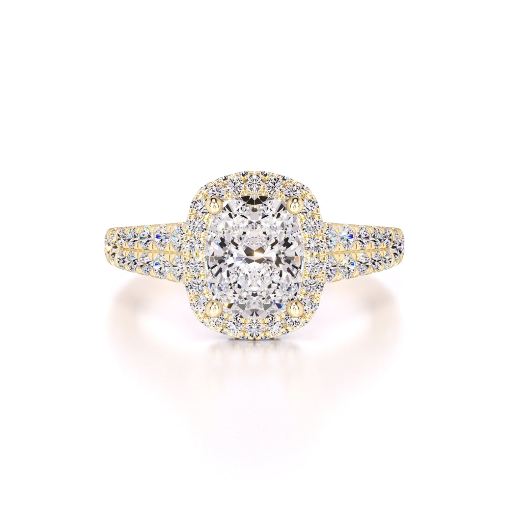 Lorelei Moissanite & Lab Grown Diamond Ring | Yellow Gold | 1