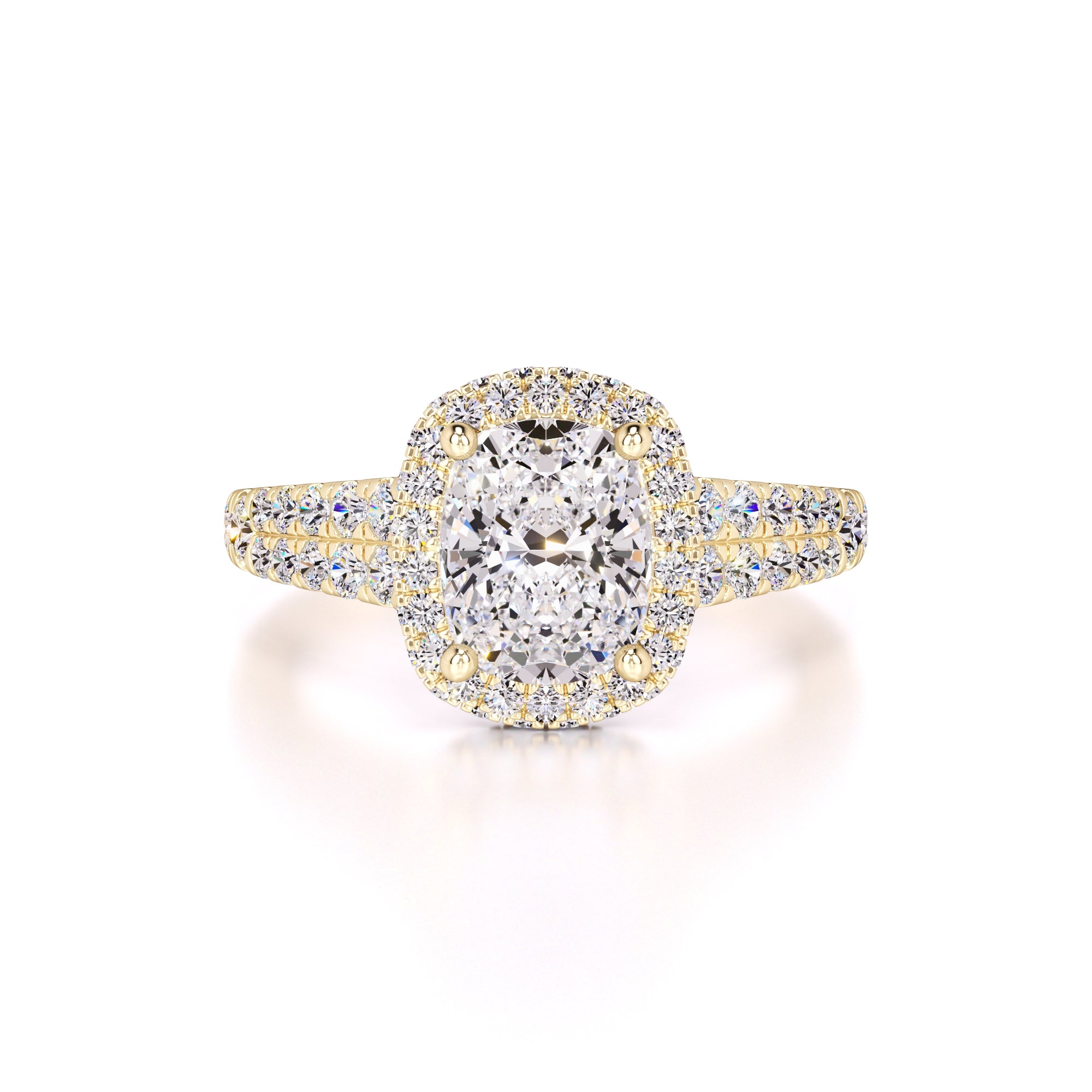 Lorelei Moissanite & Lab Grown Diamond Ring | Yellow Gold | 1