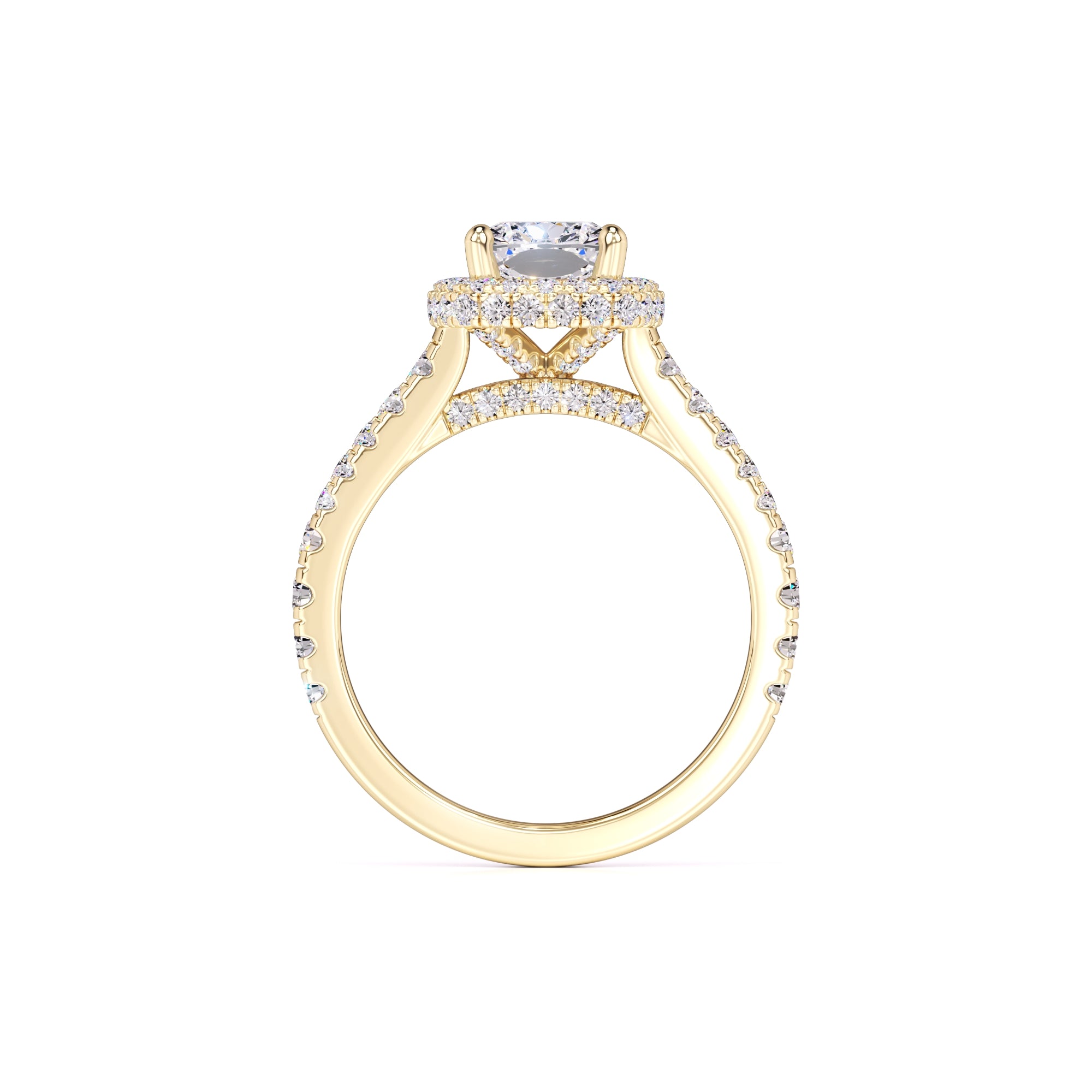 Lorelei Moissanite & Lab Grown Diamond Ring | Yellow Gold | 4