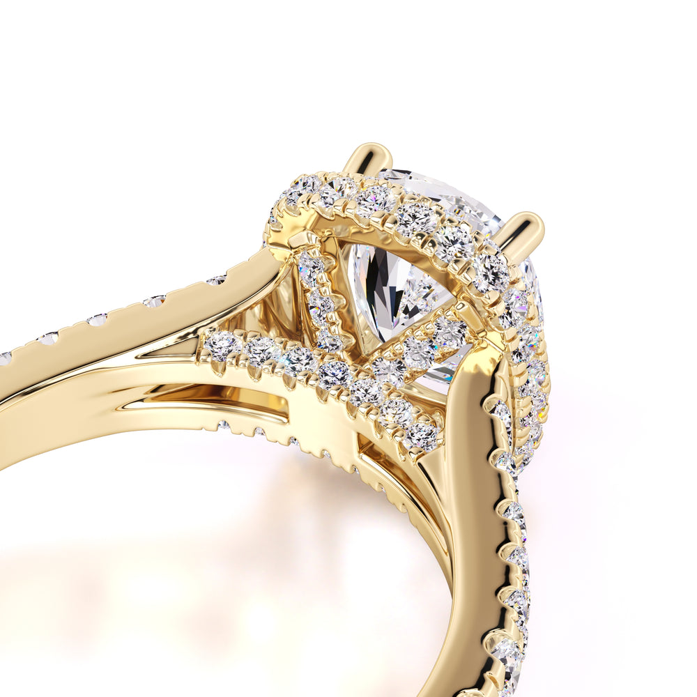 Lorelei Moissanite & Lab Grown Diamond Ring | Yellow Gold | 2