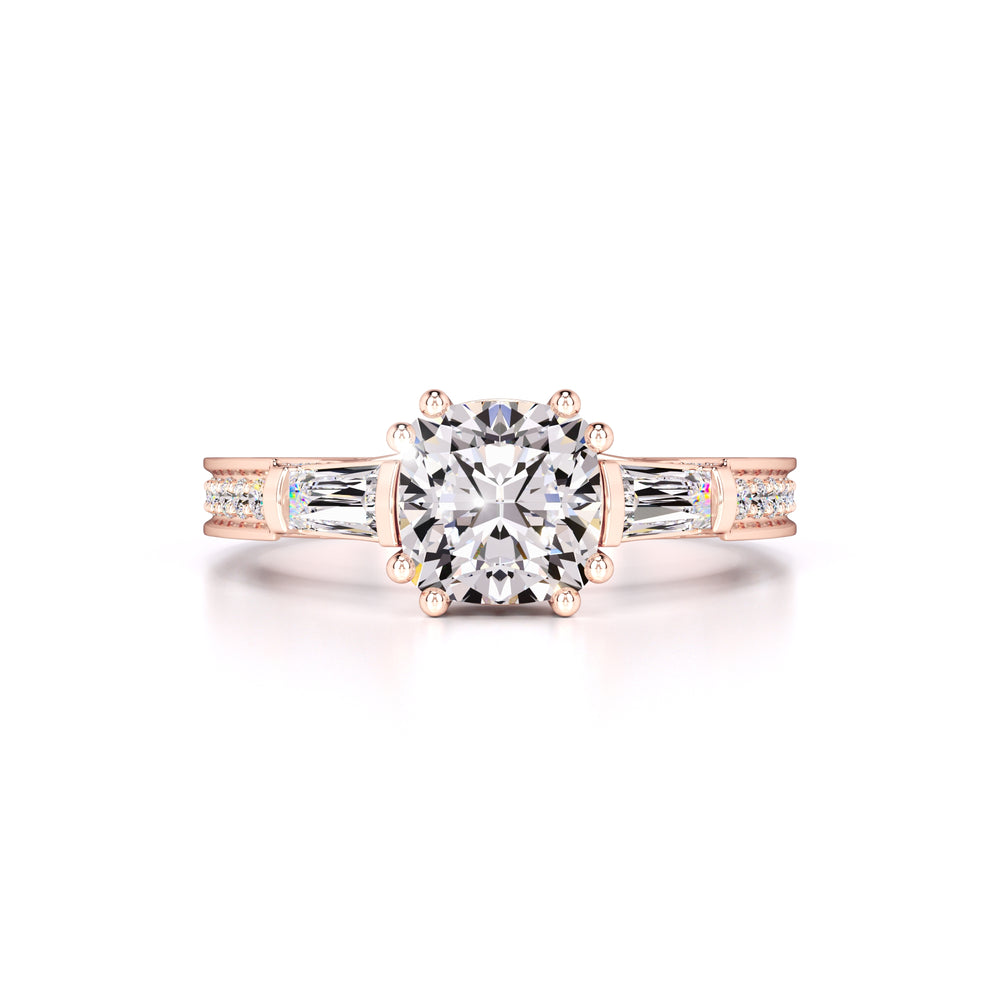 Raelynn Moissanite & Lab Grown Diamond Ring | Rose Gold | 1