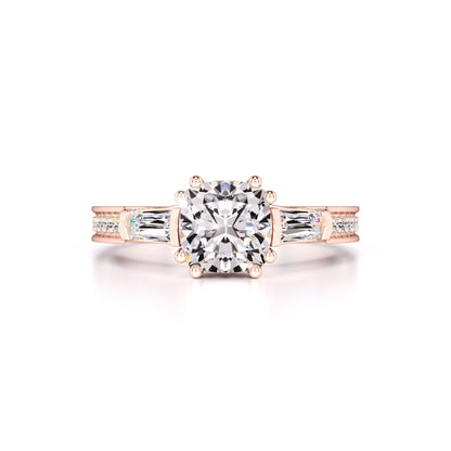 Raelynn Moissanite & Lab Grown Diamond Ring | Rose Gold | 1