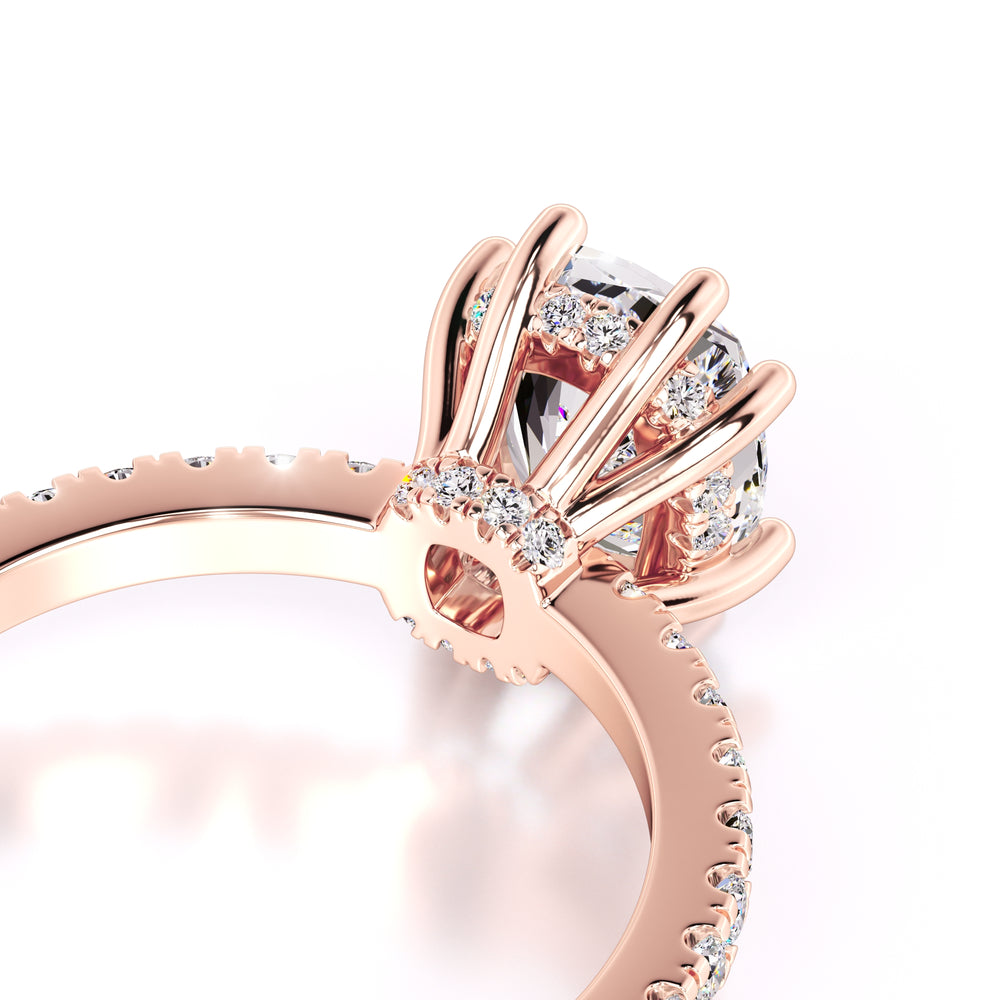Liana Moissanite & Lab Grown Diamond Ring | Rose Gold | 2