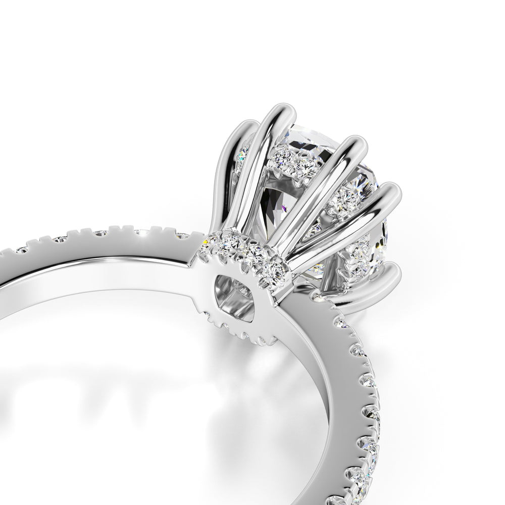 Liana Moissanite & Lab Grown Diamond Ring | White Gold | 2
