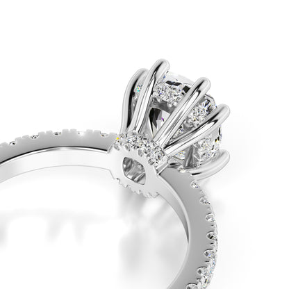Liana Moissanite & Lab Grown Diamond Ring | White Gold | 2