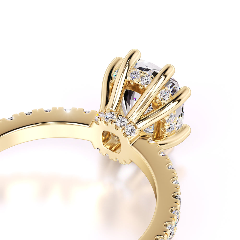 Liana Moissanite & Lab Grown Diamond Ring | Yellow Gold | 2