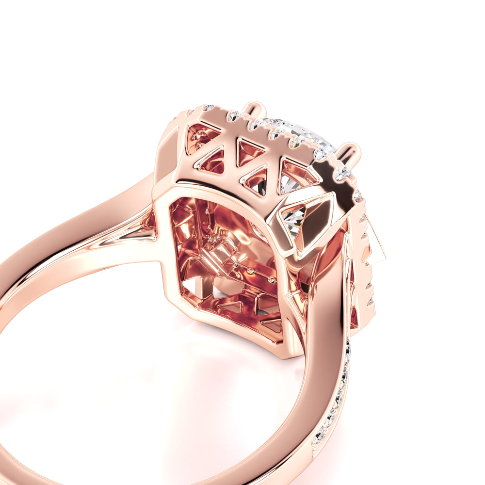 Camille Moissanite & Lab Grown Diamond Ring | Rose Gold | 2