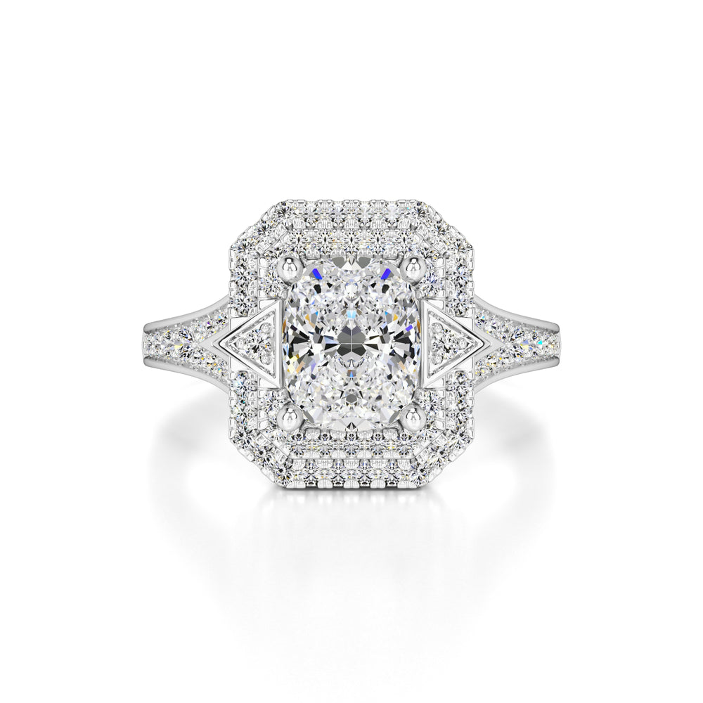 Camille Moissanite & Lab Grown Diamond Ring | White Gold | 1