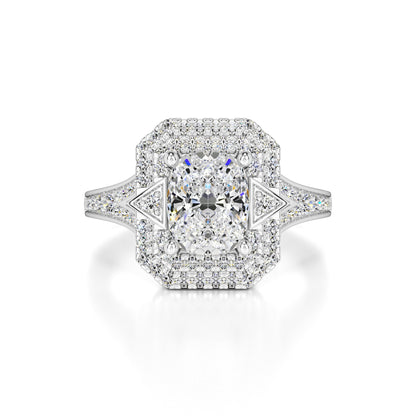 Camille Moissanite & Lab Grown Diamond Ring | White Gold | 1