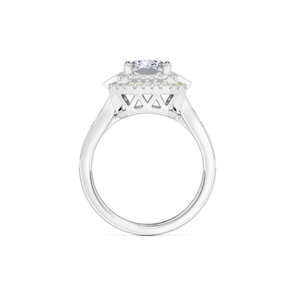 Camille Moissanite & Lab Grown Diamond Ring | White Gold | 4