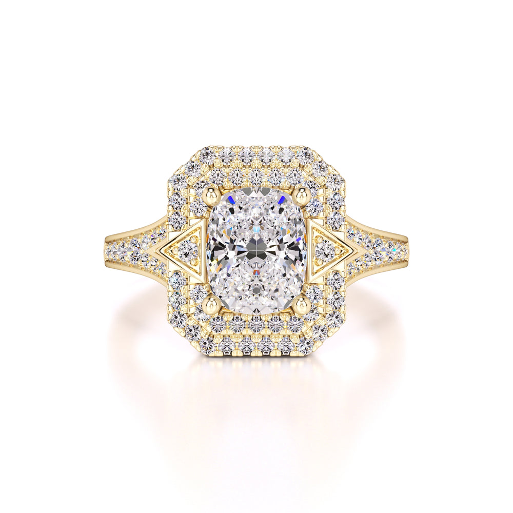 Camille Moissanite & Lab Grown Diamond Ring | Yellow Gold | 1