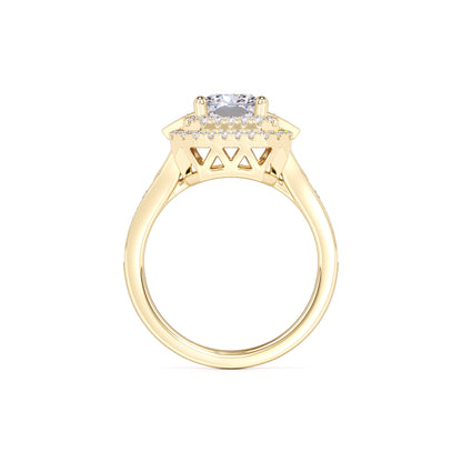 Camille Moissanite & Lab Grown Diamond Ring | Yellow Gold | 4