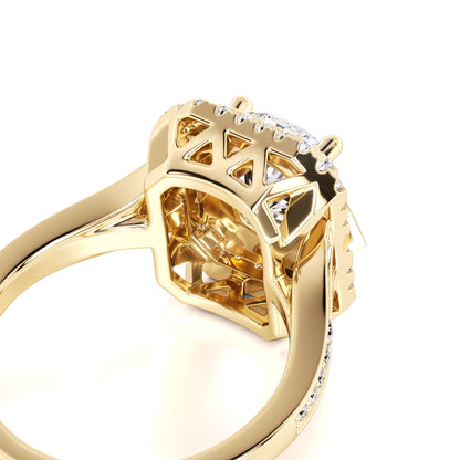 Camille Moissanite & Lab Grown Diamond Ring | Yellow Gold | 2